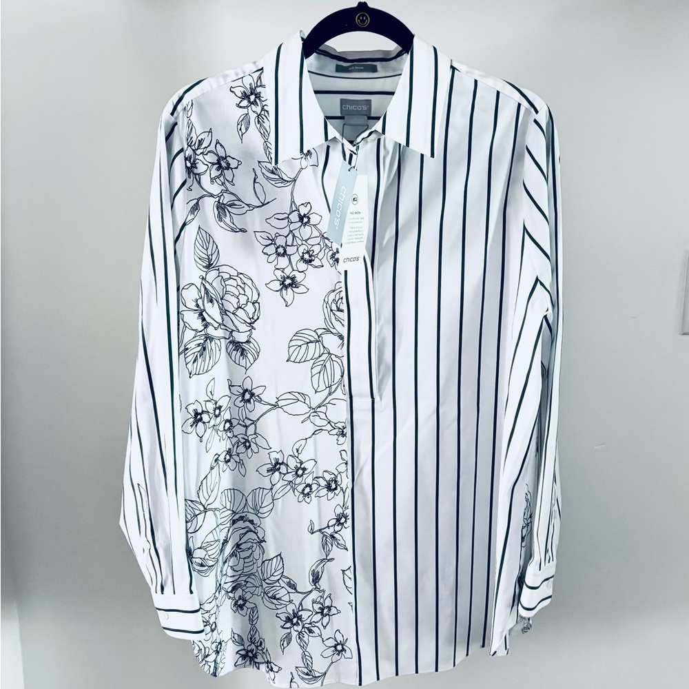 NWT Chicos pull over top /shirt